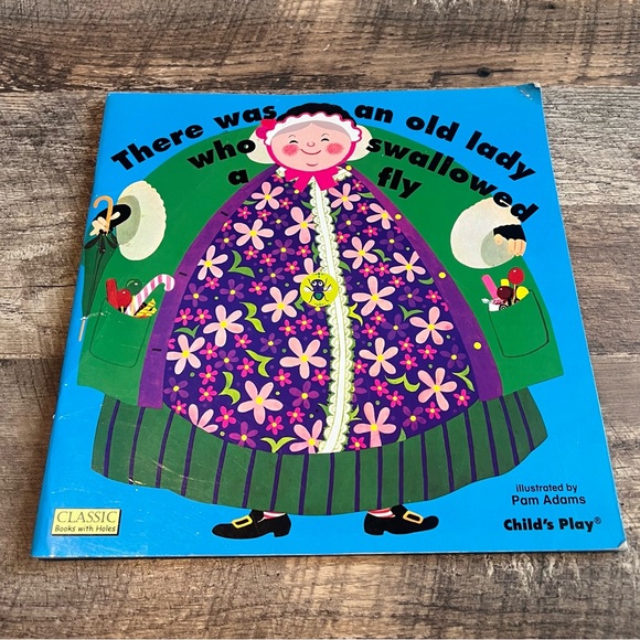 There Was an Old Lady Who Swallowed a Fly by Pam Adams Paperback Children's Book - Picture 2 of 4